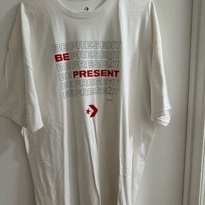 Converse White and Red Short Sleeve Tee